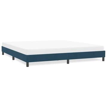 vidaXL Bedframe zonder matras 180x210 cm fluweel donkerblauw, Stof, Verzenden, Blauw, Nieuw