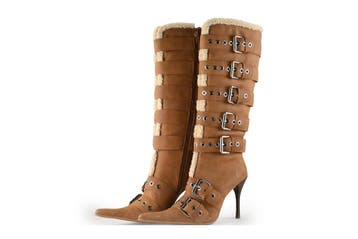 Jeffrey Campbell Laarzen in maat 36 Cognac, Kleding | Dames, Schoenen, Hoge laarzen, Overige kleuren, Verzenden, Zo goed als nieuw