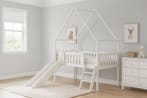 Halfhoogslaper met Glijbaan Abe 80 x 180 Wit, Kinderen en Baby's, Verzenden, Nieuw, Hoogslaper