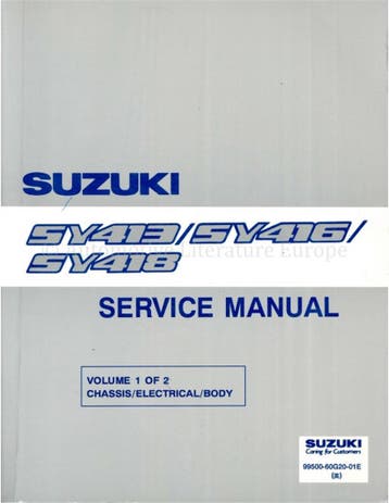 2000 SUZUKI BALENO WERKPLAATSHANDBOEK ENGELS (3 BOEKEN)
