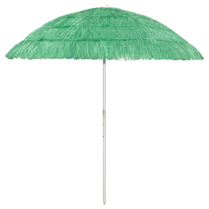 vidaXL Strandparasol Hawaï 240 cm groen, Tuin en Terras, Parasols, Strandparasol, Nieuw, 2 tot 3 meter, Verzenden