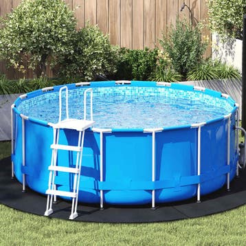 vidaXL Zwembad Grondzeil Ø 244 cm (1 mm) Rond Niet-geweven, Verzenden, Nieuw
