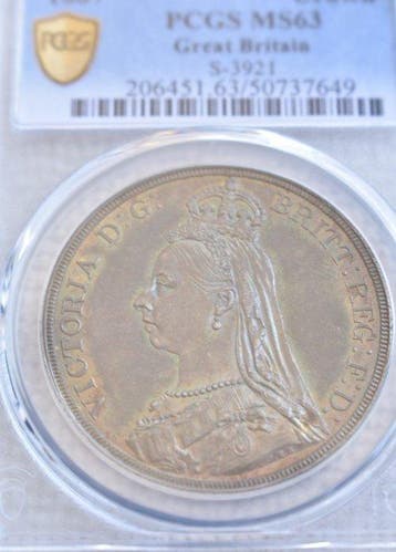 Verenigd Koninkrijk. Victoria. Crown 1887 Jubilee Head. PCGS