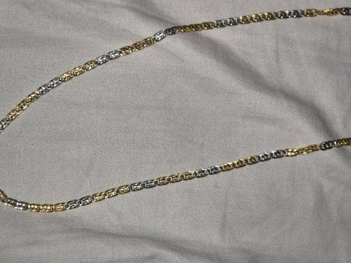 Ketting - 18 karaat Geel goud, Witgoud, Sieraden, Tassen en Uiterlijk, Antieke sieraden