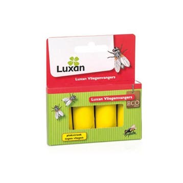 Vliegen plakstrip | Luxan | 4 stuks (Ecologisch), Verzenden, Nieuw