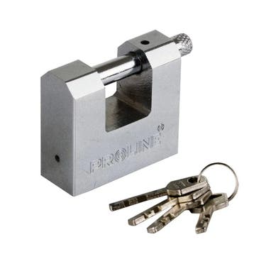 Blokslot extra stevig - 60mm - 4 sleutels - Gietijzer, Ophalen of Verzenden, Nieuw, IJzer, Slot