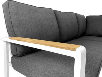 Mondial Living® Stanford Loungeset Wit, 6 zitplaatsen, Ophalen of Verzenden, Loungeset, Nieuw