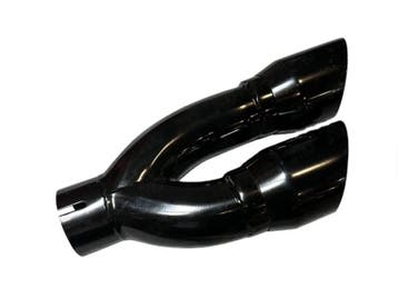 2X 4inch uitgang - 2,5 inch ingang uitlaat sierstuk Zwart, Ophalen of Verzenden, Nieuw