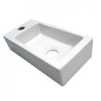 Ergé Design Fontein rechthoek Links 36x18x9cm Keramiek, Ophalen of Verzenden, Nieuw, Kraan