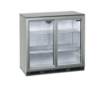 Barkoelkast | Chrome | 2 Glazen Deuren | Inclusief slot, Verzenden, Nieuw in verpakking