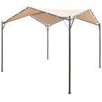 vidaXL Prieel 4x4 m staal beige, Tuin en Terras, Verzenden, Nieuw
