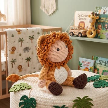 Leeuw Levi Haken - Beesie-Poppen - Haakpret Anja Toonen -, Ophalen of Verzenden, Nieuw