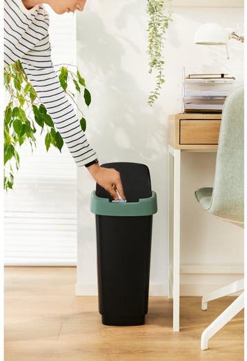 Rotho Twist Afvalbak 50L Mistletoe Groen/Antraciet, Ophalen of Verzenden, Nieuw