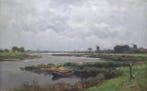 Willem Cornelis Rip (1856-1922) - Gezicht op de Maas bij, Antiek en Kunst