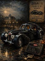 Shayer - Lego Bugatti Type 57 SC Atlantic - XL - 60x80cm -, Nieuw