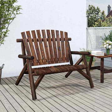 vidaXL Tuinbank 2-zits 119x85x98 cm massief vurenhout, Verzenden, Nieuw, Hout