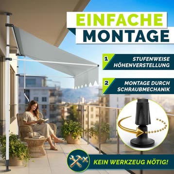 Klemluifel - Balkon luifel - Verticale luifel - 150 cm - Lic, Verzenden, Zo goed als nieuw