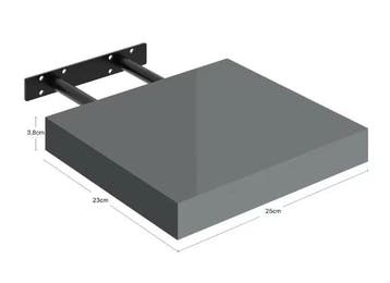 Zwevende Wandplank MDF Grijs – Verborgen Beugel 15kg, Verzenden, Nieuw