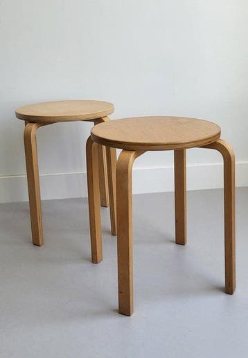 IKEA - Kruk (2) - Frosta - Multiplex - IKEA vintage