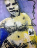 Herman Brood | Origineel Schilderij: Naked, Antiek en Kunst, Kunst | Schilderijen | Klassiek, Ophalen of Verzenden