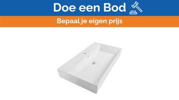 Bieden: LC19 rectangular Saniclass Legend wasbak 80x47x13cm, Ophalen of Verzenden, Nieuw