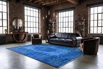Blauwe vintage - Vloerkleed - 295 cm - 170 cm -, Nieuw