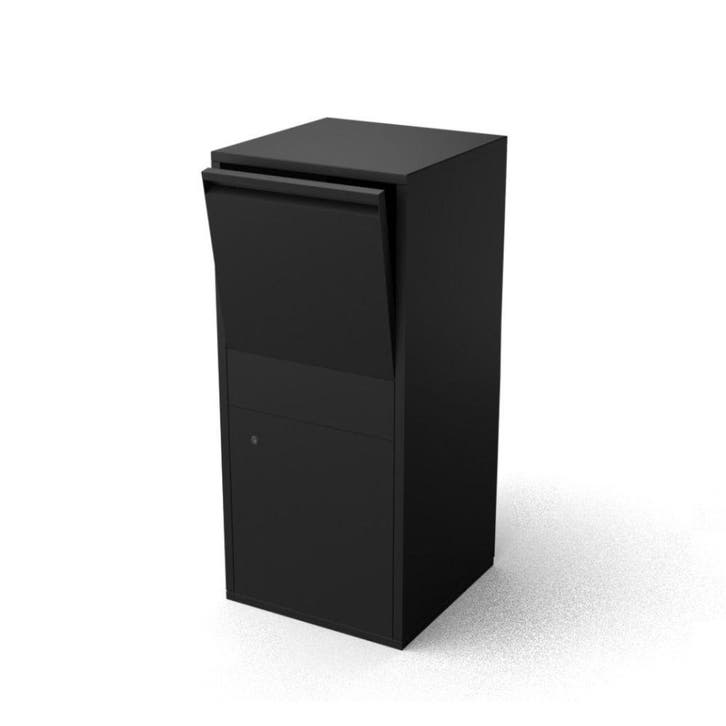 Geroba Giftu pakketbrievenbus staal - zwart, Tuin en Terras, Brievenbussen, Nieuw, Verzenden