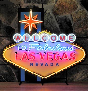 Welcome To Las Vegas Neon Groot 103 x 88 cm, Verzamelen, Ophalen, Gebruikt