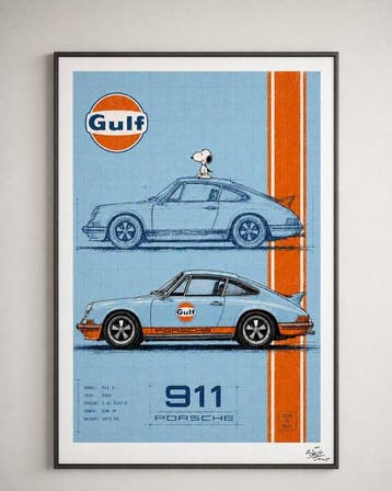 SKE - Gulf Blueprint - Snoopy X Porsche