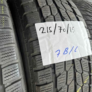 2 x Falken Eurowinter 215-70-15 C Winterbanden 6mm, Auto-onderdelen, Banden en Velgen, 15 inch, Band(en), Bestelwagen, Gebruikt