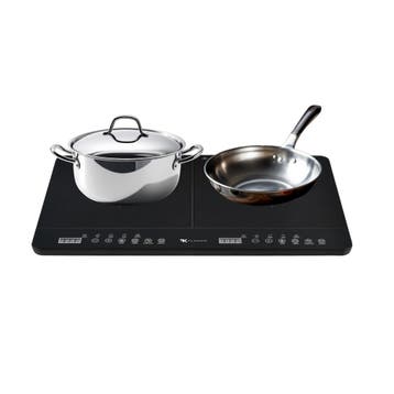 Inductiekookplaat 2-pits – Smart Touch-bediening, Timer,, Witgoed en Apparatuur, Kookplaten, Verzenden, Nieuw