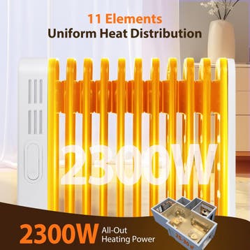 Olieradiator - 2300W Heater - Elektrische kachel - met Therm, Verzenden, Zo goed als nieuw