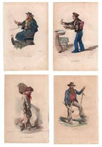 Filippo Palizzi (1818-1899) - Lotto di 4 acqueforti