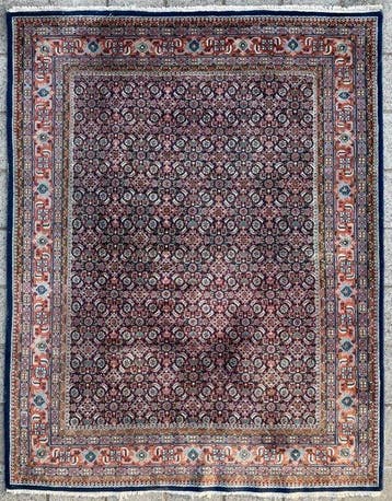 Vintage Indo design - gereinigd - handgeknoopt - wol -, Nieuw
