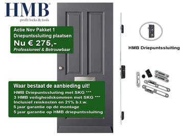 Driepuntssluiting incl. montage 275 euro goedkoopste van NL, Nieuw, Overige materialen, Slot