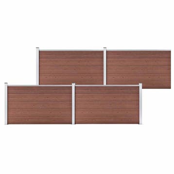 vidaXL Schutting 699x106 cm HKC bruin, Verzenden, Nieuw, Hout