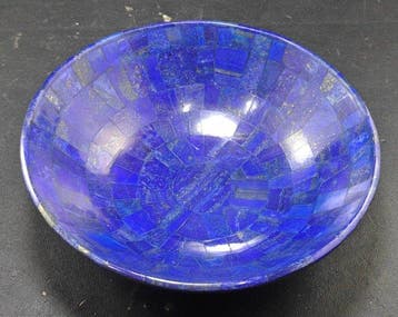 Natuurlijke lapis lazuli-steen Meditatiekom - Hoogte: 208 mm
