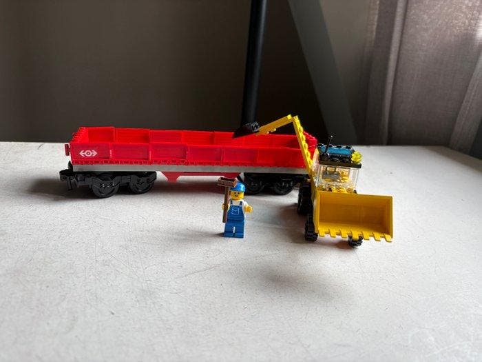 Lego - Trains - 4543 - Railroad Tractor Flatbed - 1980-1990, Kinderen en Baby's, Speelgoed | Duplo en Lego
