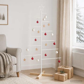 vidaXL Metalen kerstboom KUOPIO 150 cm Staal Wit, Verzenden, Nieuw