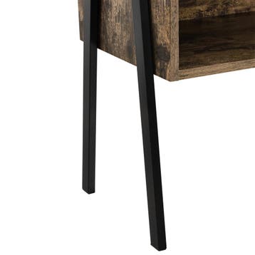 Moderne nachtkastje Madeira 52x42x35 cm hout en zwart, Huis en Inrichting, Slaapkamer | Nachtkastjes, Verzenden, Nieuw