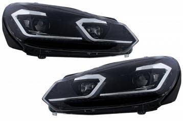 Koplampen VW Golf VI in Golf 7.5 Look Dynamic LED zwart, Ophalen of Verzenden, Nieuw