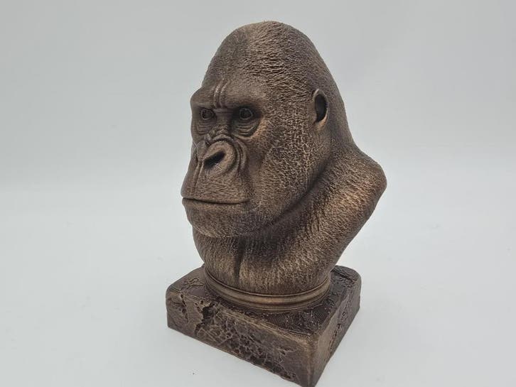 Bust of a Gorilla statue - home decor lover gift him her han, Verzamelen, Beelden en Beeldjes, Nieuw, Verzenden