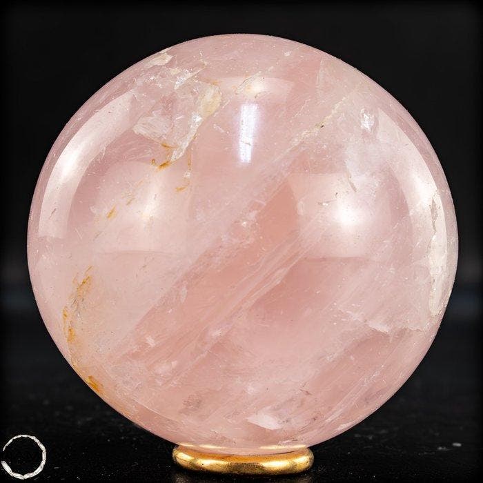 Natuurlijke rozenkwartsbal uit Brazilië- 718.99 g, Antiek en Kunst, Curiosa en Brocante