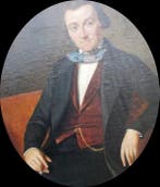 Vlaamse School (XIX) - Portet van een Burggraaf, Antiek en Kunst