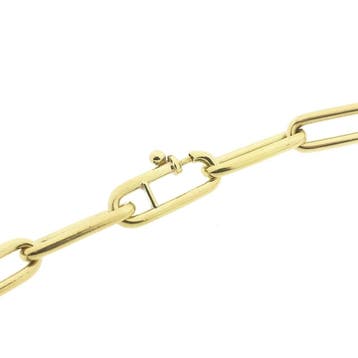 Gouden closed forever armband (Schakelarmband), Ophalen of Verzenden, Gebruikt, Goud, Goud
