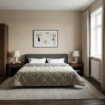 vidaXL Zomer Dekbed 200 x 220 cm Zomer Lichtgrijs Ademend, Verzenden, Nieuw