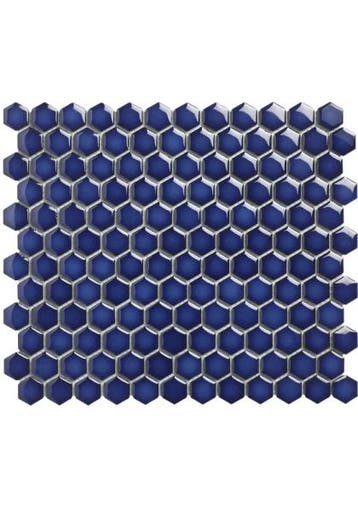 The Mosaic Factory Barcelona Hexagon Cobalt Blue Glossy | m, Ophalen of Verzenden, Nieuw