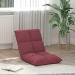 vidaXL Verstelbare vlo stoelen Wijnrood Stof, Verzenden, Nieuw, Rood