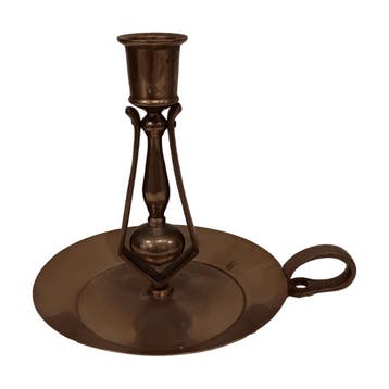 Scheepskandelaar - vintage - messing, Ophalen of Verzenden