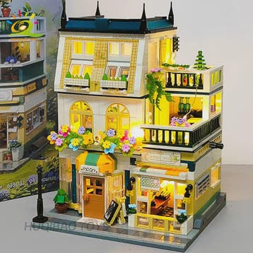 HUIQIBAO Mini Tuin Hotel Bouwset - 997 Stenen voor Stadsstra, Kinderen en Baby's, Verzenden, Nieuw
